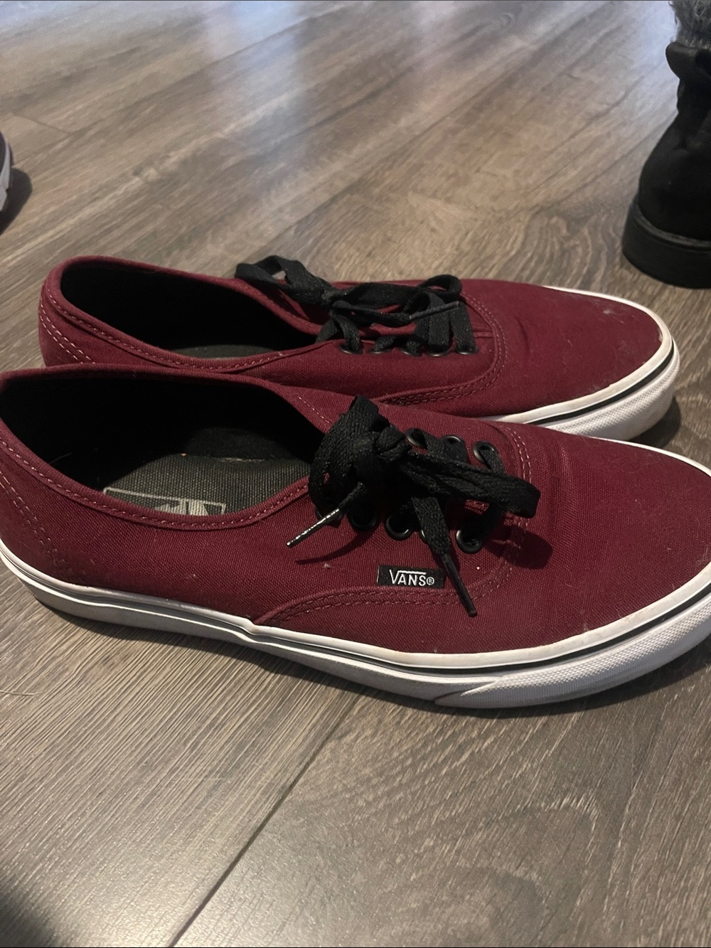 Vans Men's Low-Top Canvas Sneakers - Burgundy - Picture 3 of 3
